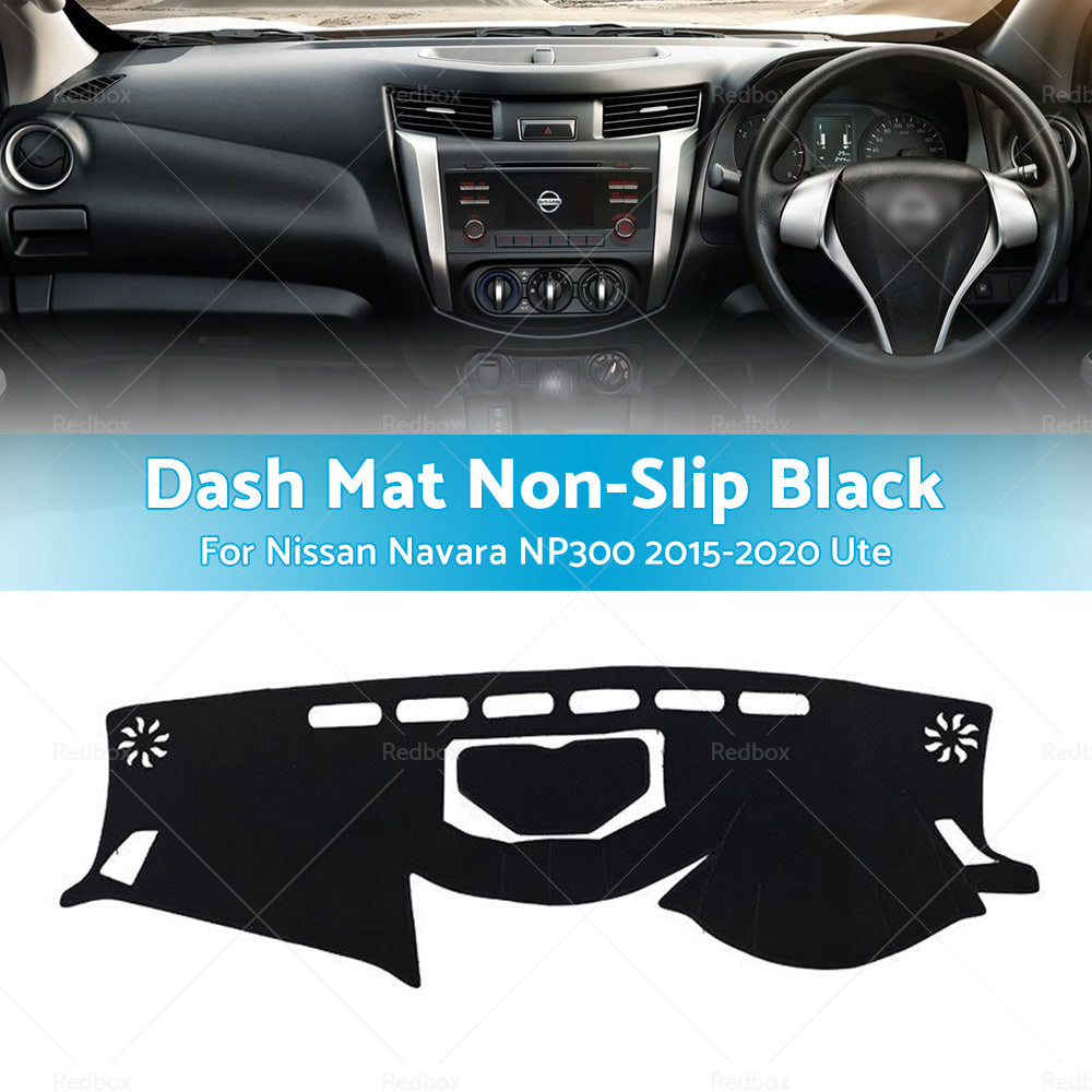 Dashboard Dash Mat For Nissan Navara D23 NP300 2015-2020 Non-Slip Black