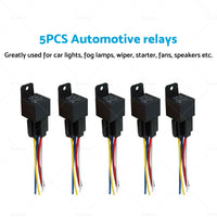 SPDT Automotive Relay With Harness Socket 5x 24V 40A 5 Pin For Car Yacht Caravan