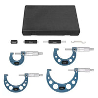 4x Outside Micrometer Set 0¡§C100mm Carbide Tip Precision Measuring Tool 0.01mm Suitable For Machinist