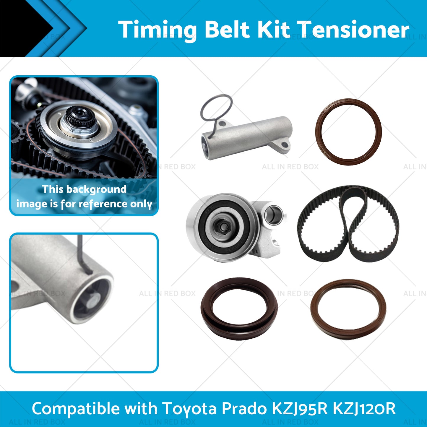 Timing Belt and Tensioner Kit Suitable for Toyota Prado KZJ95R KZJ120R 1KZ-TE 96-07