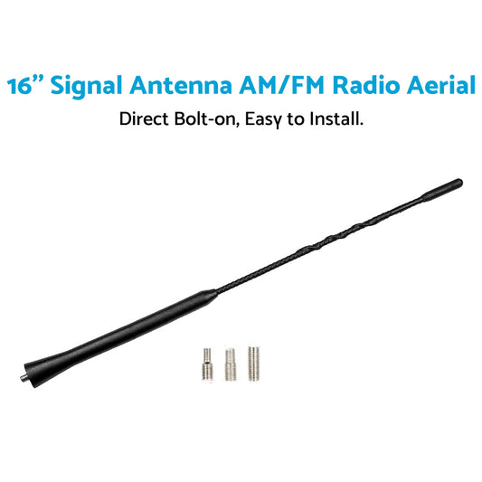 16'' Signal Antenna AM or FM Radio Aerial Black Suitable For Nissan Navara 2005 on