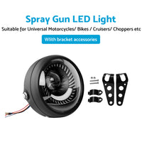Motorcycle 6. 5inch LED Headlight Spiral Side Mount Bracket Suitable For Cafe Racer