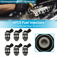 6PCS Fuel Injectors Suitable for Nissan Patrol GU Y61 4. 5L 1997-2001 16600-38Y10