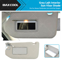 Left Interior Sun Visor Shade Grey Fit For Nissan Pathfinder 2013-2018 R52 Wagon