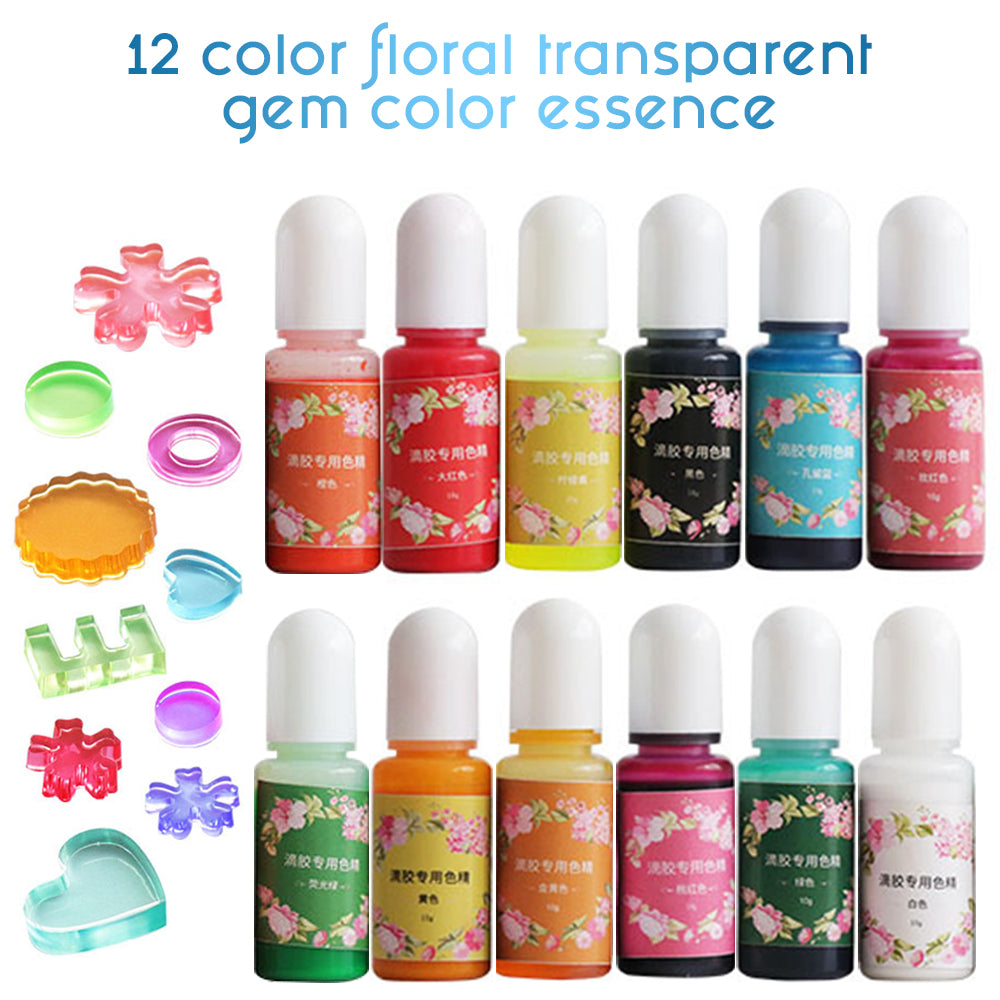 12 Colours Glitter Pigment Ink Epoxy Resin Colour Pigment Resin Floors Metallic