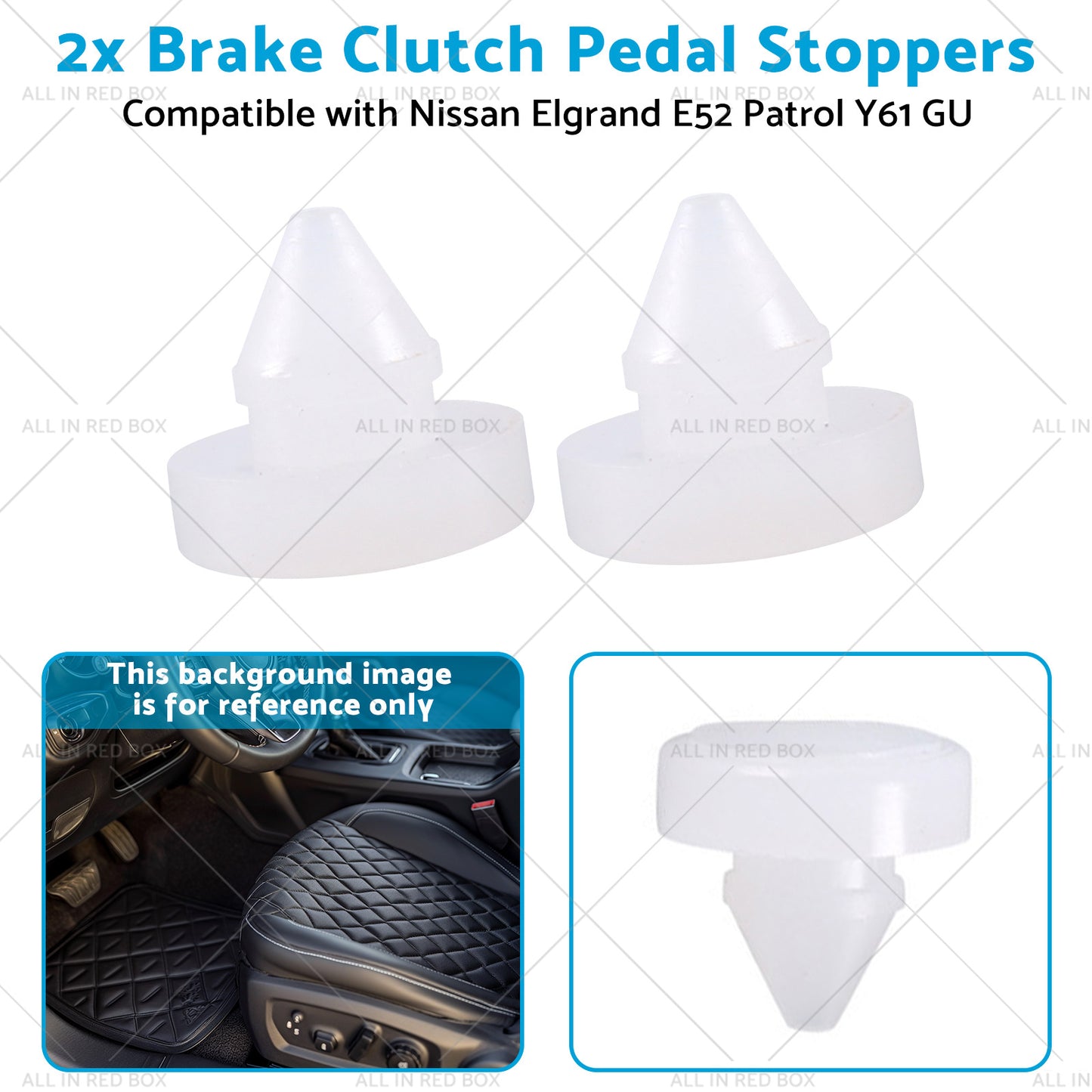 2x Brake Clutch Pedal Stoppers Suitable for Patrol Y61 GU Nissan Elgrand E52