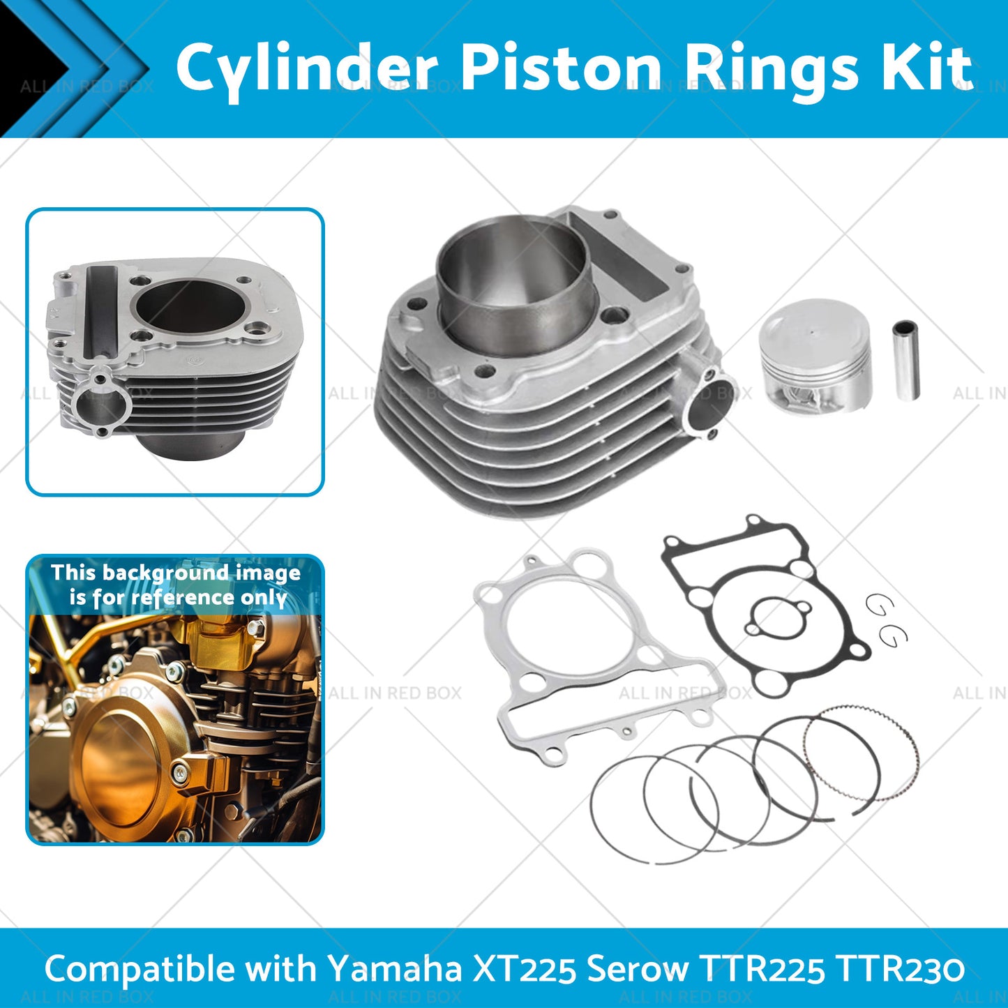 Cylinder Piston Rings Kit Suitable for Yamaha Serow XT225 TTR225 TTR230 99-16