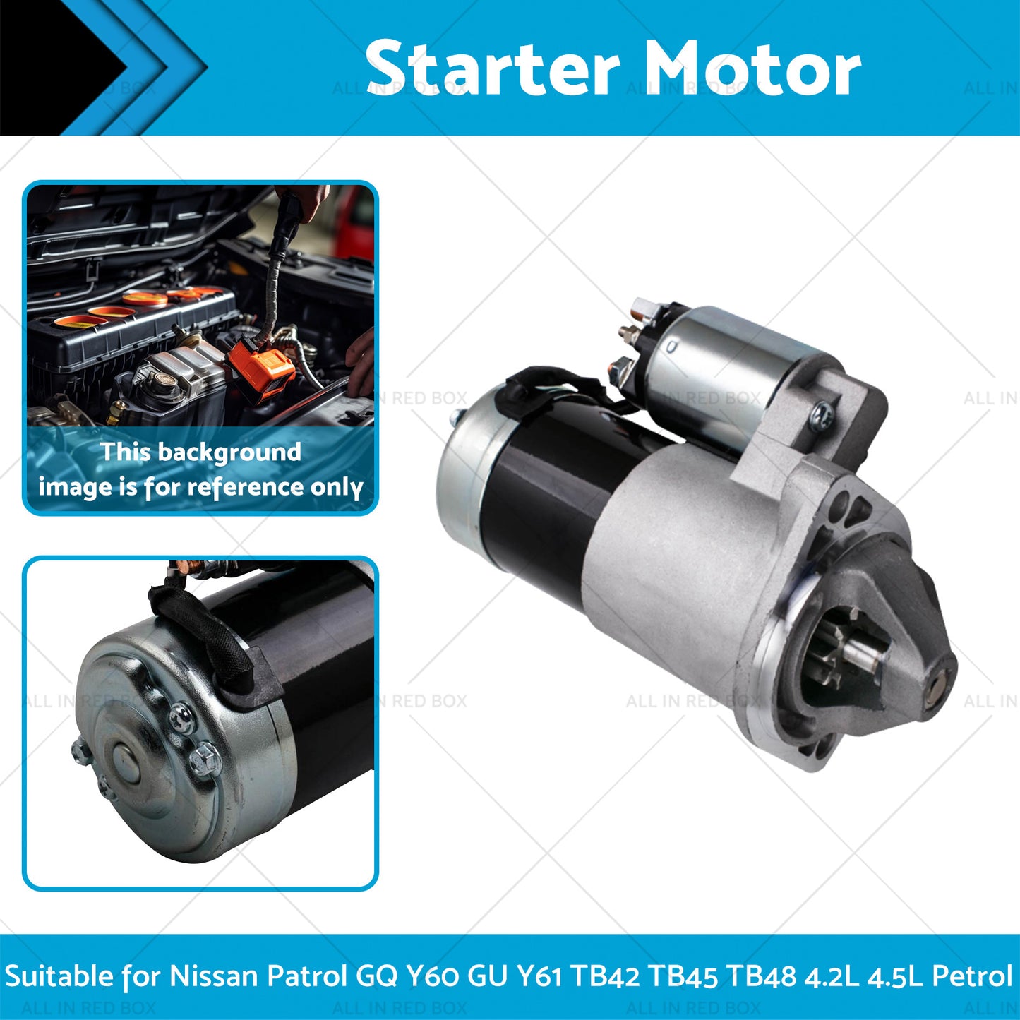 Starter Motor For Nissan Patrol GQ Y60 GU Y61 TB42 TB45 TB48 4. 2L 4. 5L Petrol