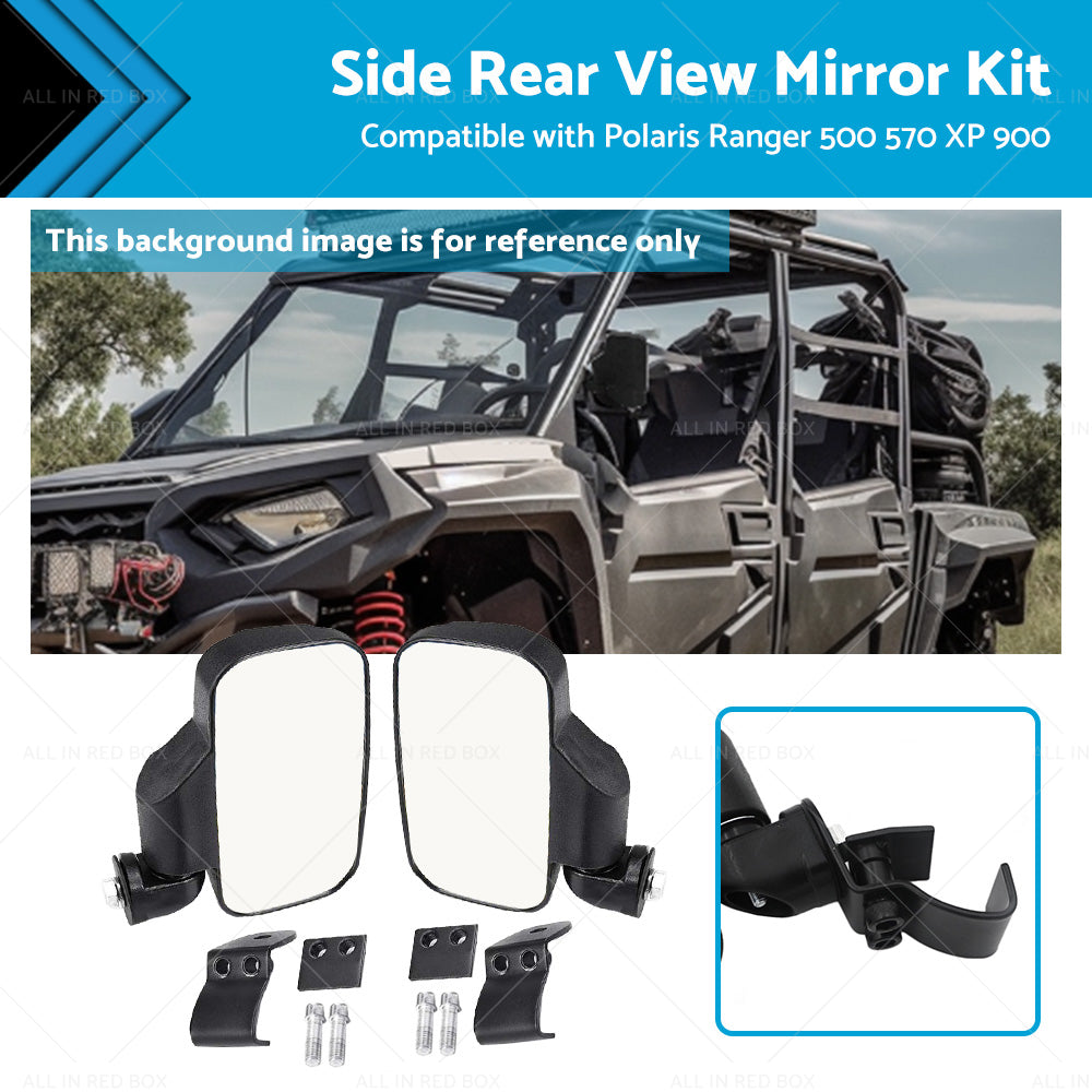 UTV Side Rear View Mirrors For Polaris Ranger 500 570 XP 900 1000 General XP1000