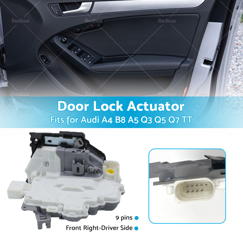 Front Right Door Lock Actuator 8J2837016A For Audi A4 A5 Q3 Q5 Q7 TT VW Touareg