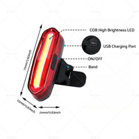 120 Lumens LED Bike Tail Light USB Rechargeable Powerful Bicycle Rear Light