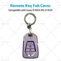 TPU Car Remote Key Fob Cover Suitable for Isuzu D-MAX MU-X MUX 4 Button Purple