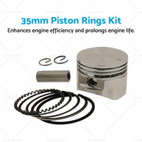 35mm Piston Rings Kit Suitable For Honda GX25 GX25N Engine Brush Cutter Trimmers