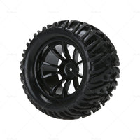 4x Wheel Rim  and  Tires Suitable For HSP 1 10 Monster Truck RC Car 12mm Hub