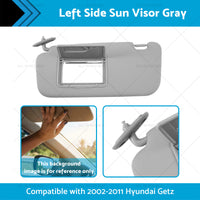 Front Left Side Sun Visor Sunvisor Sunshade For Hyundai Getz Click 02-11 Gray