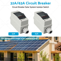 PV Disconnect Box DC500V 32A/63A 2P Circuit Breaker Solar System Isolator Switch