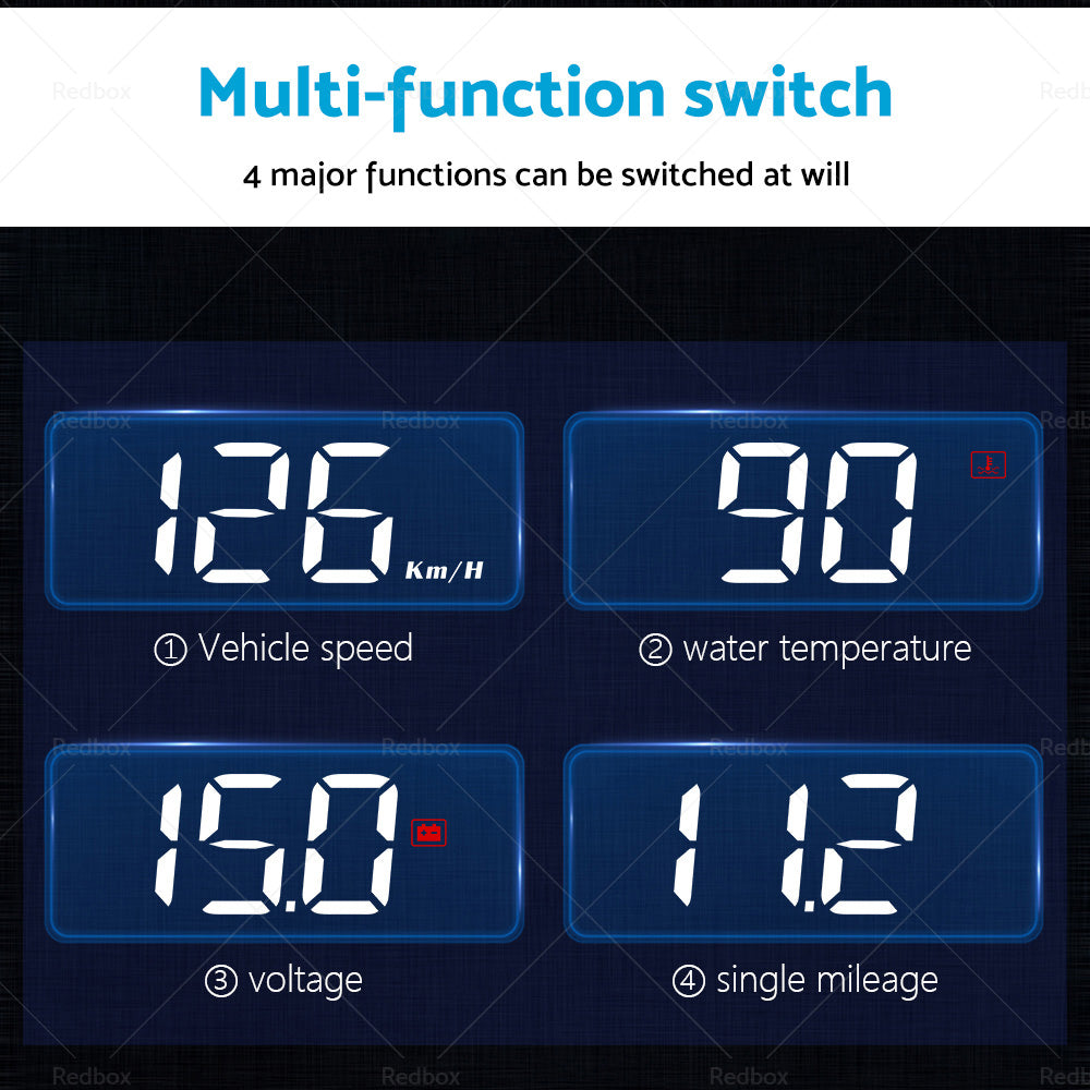 Universal HUD Head UP GPS Speedometer Digital Display Car Speed Warning OBD2 II