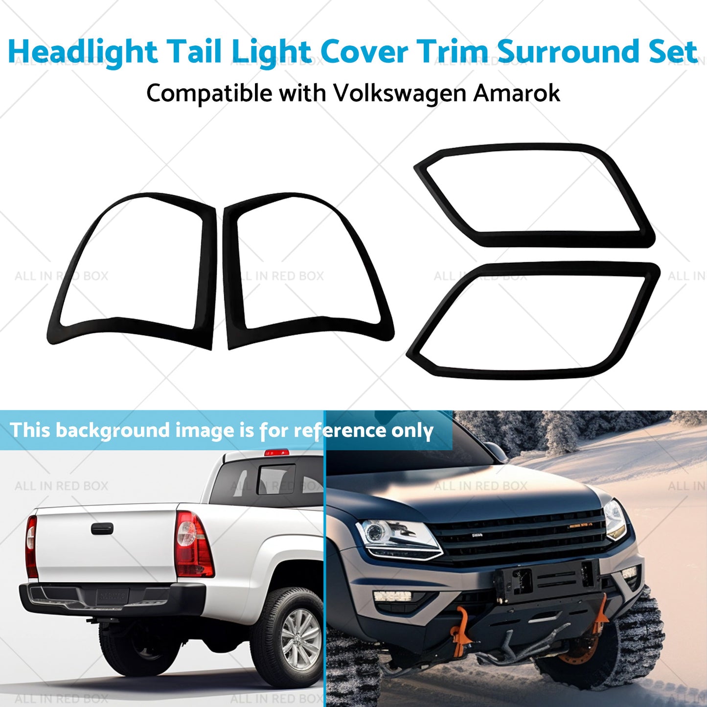 Headlight Tail Light Cover Trim Surround Set Suitablefor Volkswagen Amarok 09-22