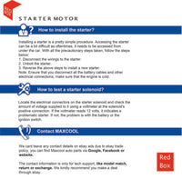 Starter Motor Suitable for TOYOTA HiLux LN86 LN106 LN106R LN107 LN111 eng 3L 2. 8