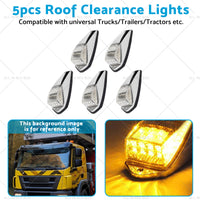 5pcs 12V LED Cab Marker Top Roof Light Suitable For Trucks Peterbilt Kenworth