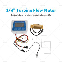 Digital LED Turbine Gauge Kerosene Fuel Water Flow Meter Sensor Meter 3 or 4 inch