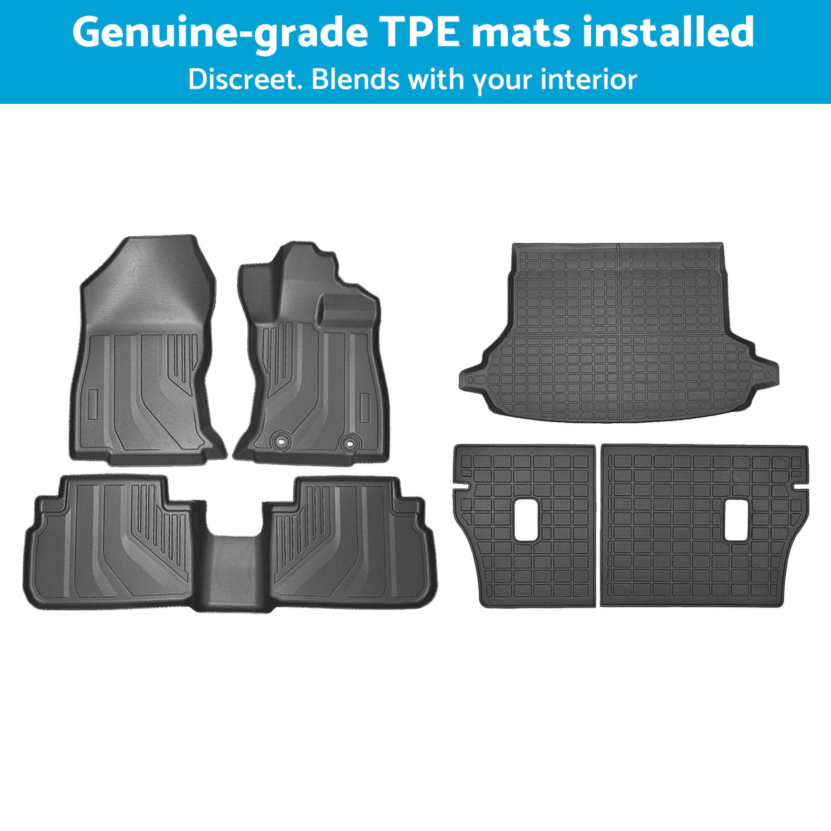 6Pcs Floor Mat Boot Liner Set 3D All-Weather Suitable For Subaru Forester 18-25