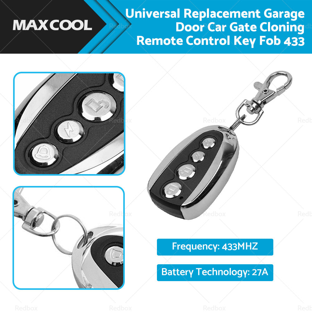 433Mhz Universal Replacement Garage Door Car Gate Cloning Remote Control Key Fob