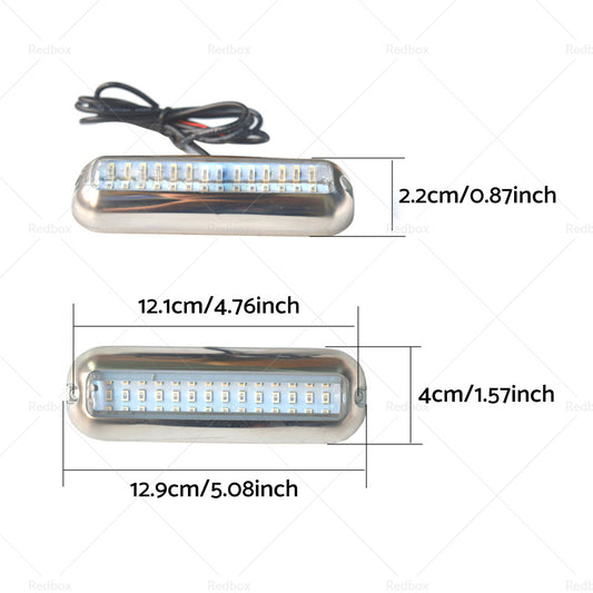 42LED Boat Light Underwater Marine Transom Lights 316 Stainless Steel Pontoon