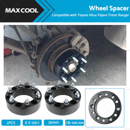 2PCS 35mm 6x139.7 Wheel Spacers Suitable For Toyota Hilux Pajero Triton Ranger