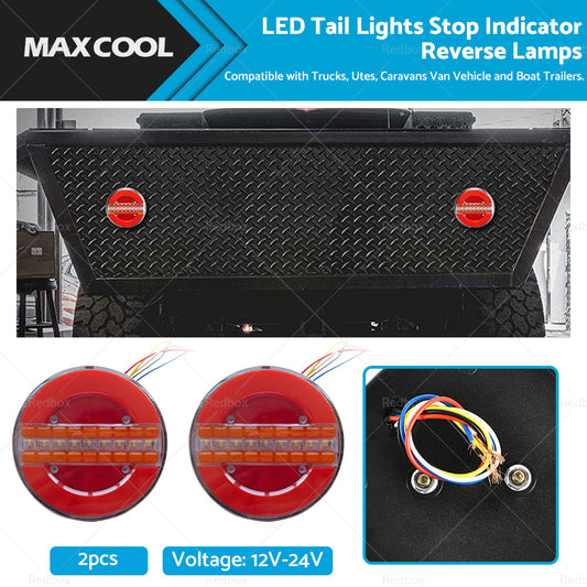 2x LED Tail Lights Stop Indicator Reverse Lamps Suitable For Trailer Truck Ute