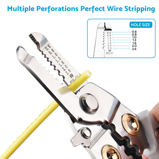 Wire Stripper Pliers Multifunctional Electric Cable Stripper Crimper Cutter Tool