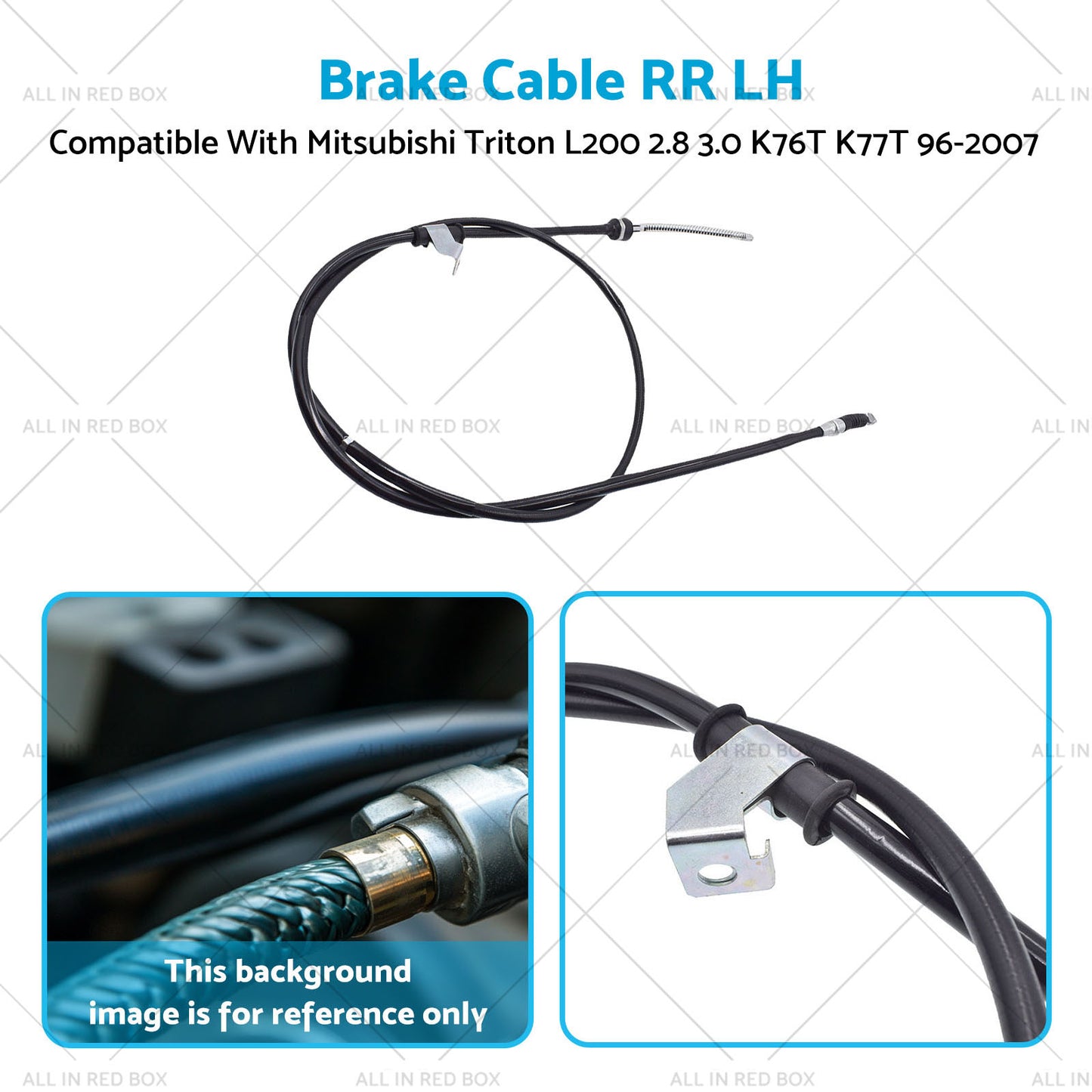 {{ Brake Cable RR LH Suitable For Mitsubishi Triton L200 2.8 3.0 K76T K77T 96-2007 }} - Buy Car Parts Online at {{ Kaka Auto Parts }}.