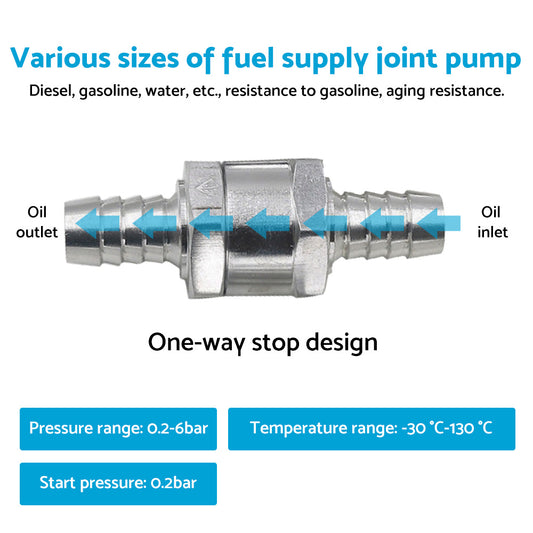 2x 3 8inch 10mm Inline Check Valve Fuel Petrol Diesel Gas Liquid One Way Non Return