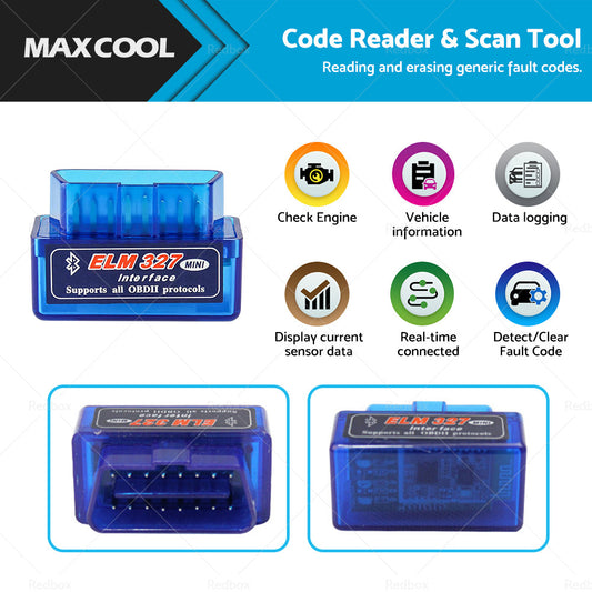 OBD2 II Bluetooth Car Scanner Torque Suitable For IOS Android CAN Auto Scan Tool