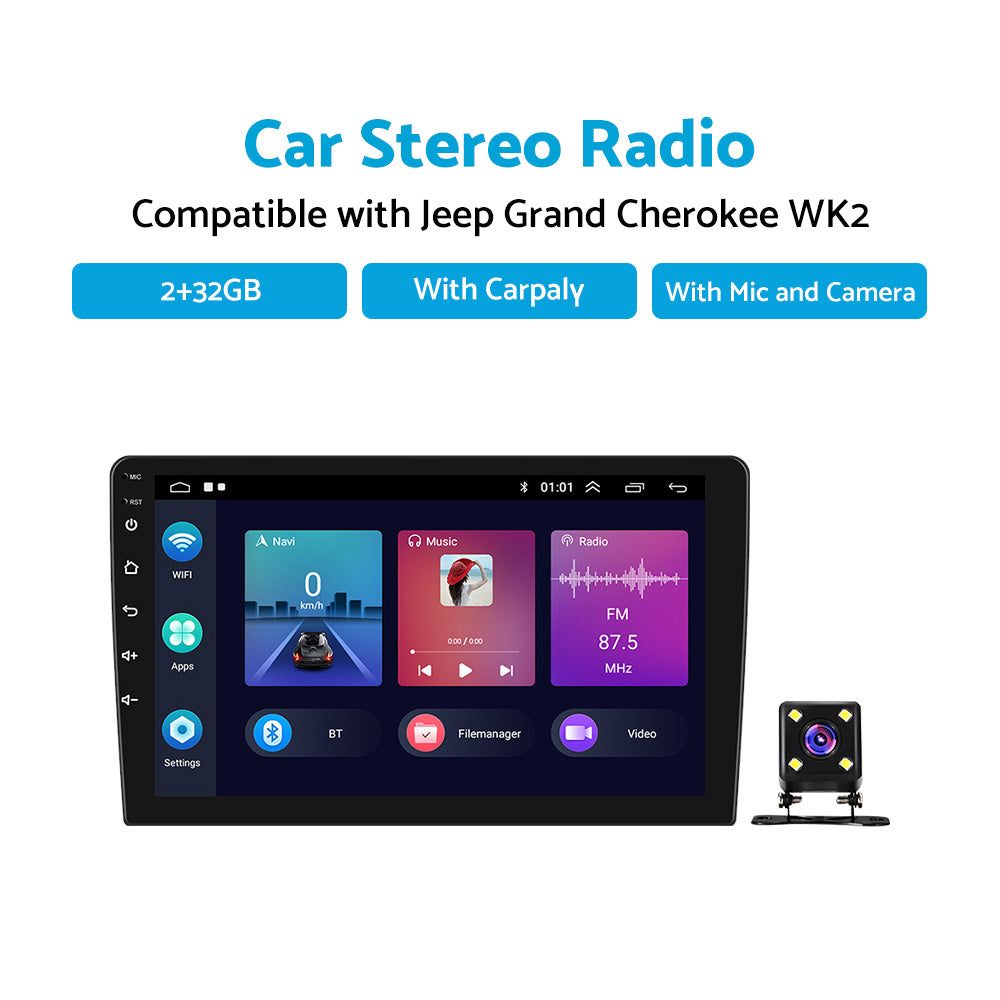 32GB Android 11 Apple Carplay Radio Stereo GPS Suitable for Jeep Grand Cherokee