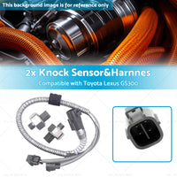 89615-12090 2x Knock Sensor and Harnnes Suitable for Toyota Lexus GS300 3. 0L 4Runner