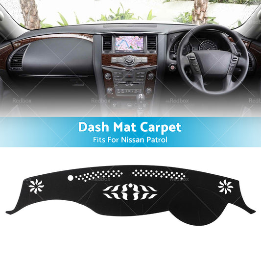 Dash Mat Fits For Nissan Patrol Y62 ST-L Ti Dashboard Sun Cover Carpet Non-Slip