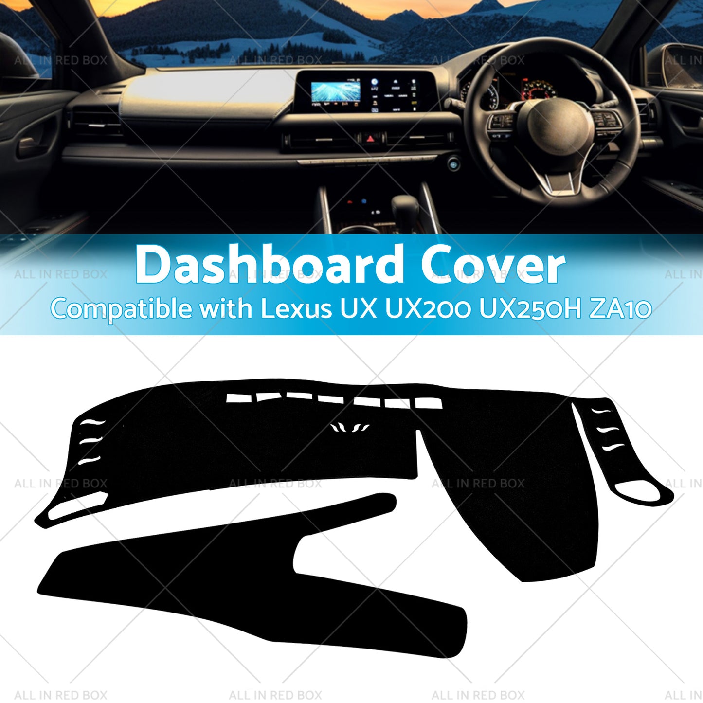 Non-Slip Dash Mat SuitableFor Lexus UX UX200 UX250H ZA10 2018-21 Dashboard Cover