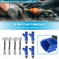 4 Set Fuel Injectors 16450-RWC-A01 Suitable for Acura RDX RSX TSX Integra 97-12