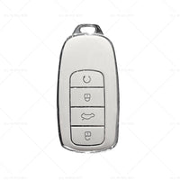 Suitable For Chery Omoda 5 Car Remote Key Fob Case Cover TPU White and Sliver