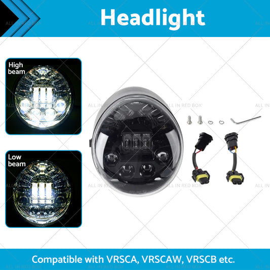 LED Headlight Hi Lo Lamp Suitable For Harley Davidson VROD V-Rod VRSC VRSCA