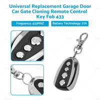 433Mhz Universal Replacement Garage Door Car Gate Cloning Remote Control Key Fob