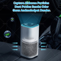 USB Car Air Purifier HEPA Ionizer Portable Mini Car Room Air Cleaner Freshener