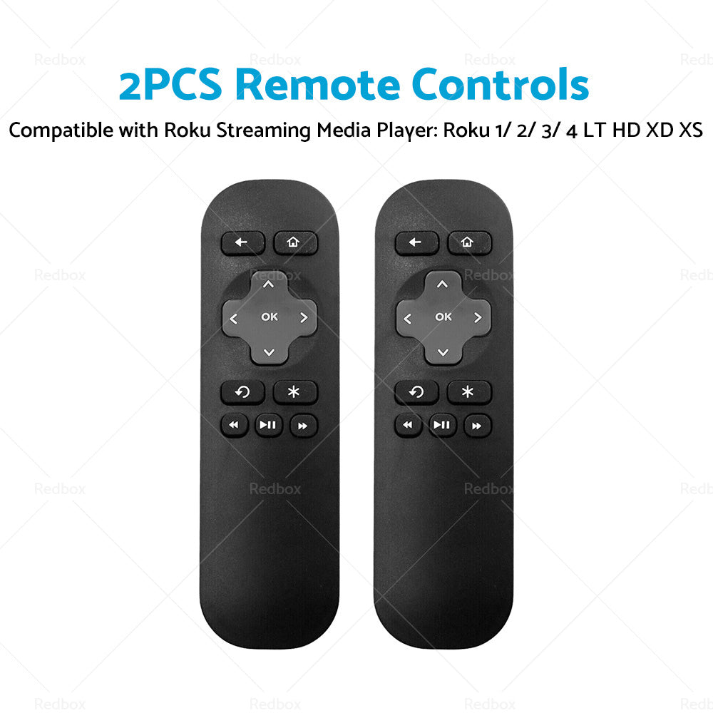 2PCS Remote Control Replacement Suitable for ROKU 1 2 3 4 Telstra TV 1 TV 2