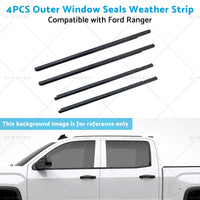 4x Outer Door Window Rubber Seals Suitable for 12-21 Ford Ranger PX XLT