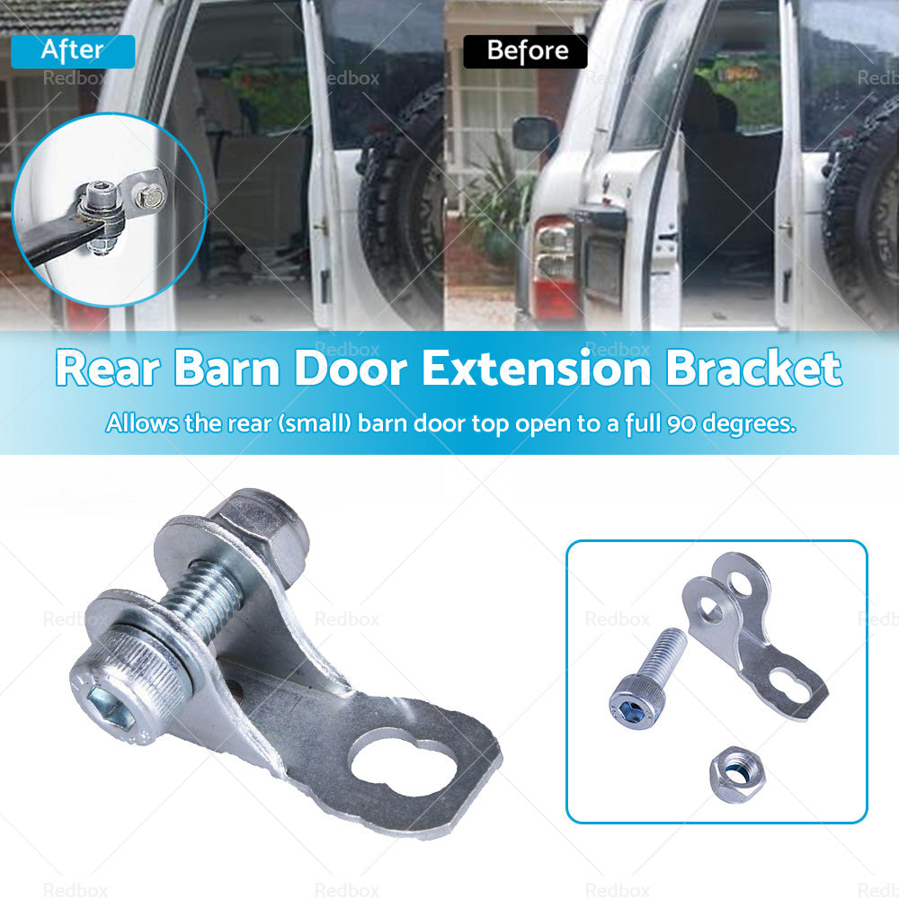 Rear Barn Door Extension Bracket fits Nissan Patrol GU Metal Silver