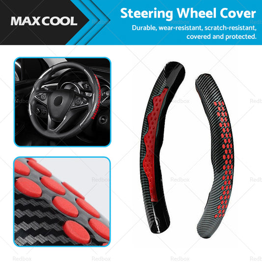 Carbon Fiber Universal Car Steering Wheel Booster Cover Non Slip Car Accessories