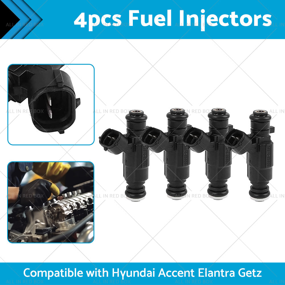 4PCS Fuel Injector Suitable For Hyundai Accent LC MC Elantra XD Getz TB 00-11