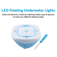 Floating Underwater Lights LED Disco Light Glow Show Swimming Pool Tub Spa Lamp