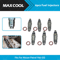 6X Diesel Fuel Injectors For Nissan Patrol GQ Y60 RD28 or RD28ETI Aftermarket Parts